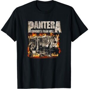 Pantera Retro Flames T-Shirt Black